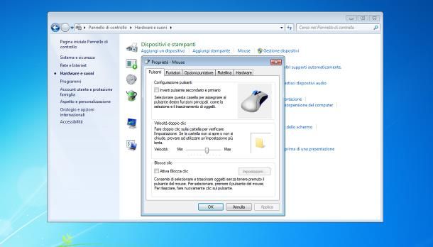 Come collegare il mouse al PC: Windows 7