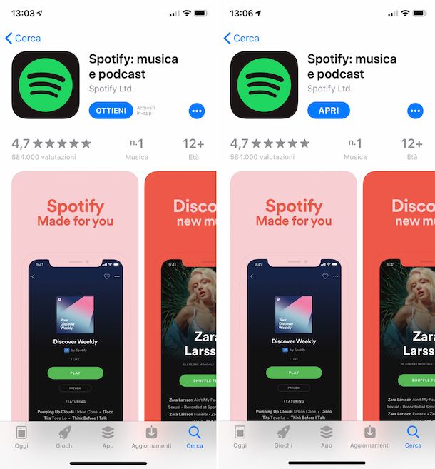 Scaricare Spotify su iPhone