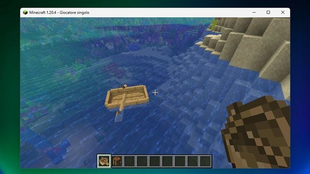 Realizzare una barca su Minecraft Java Edition