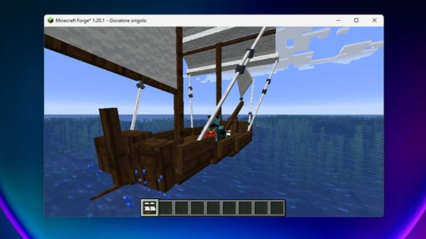 Solcare i mari Minecraft barca a vela