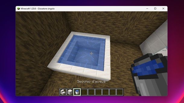 Secchio d'acqua vasca Minecraft