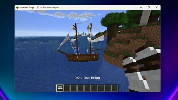Barca vela Dark Oak Brigg Minecraft Small Ships Mod