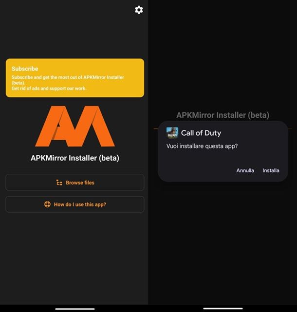 Installazione manuale bundle APKM Call of Duty Mobile