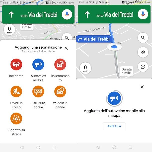 Come aggiornare Google Maps con autovelox
