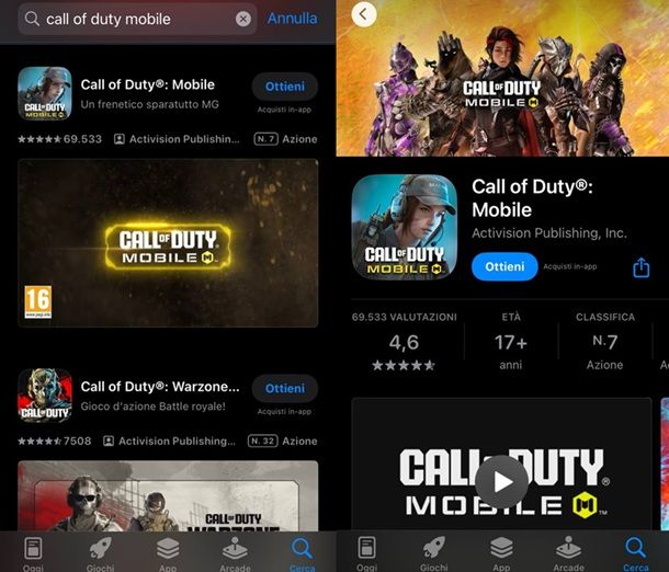 Come scaricare Call of Duty Mobile su iPhone