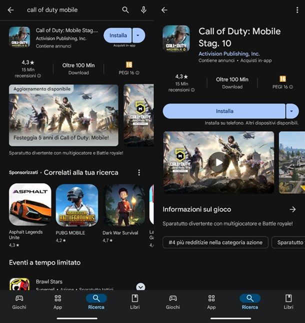 Come scaricare Call of Duty Mobile su Android Play Store