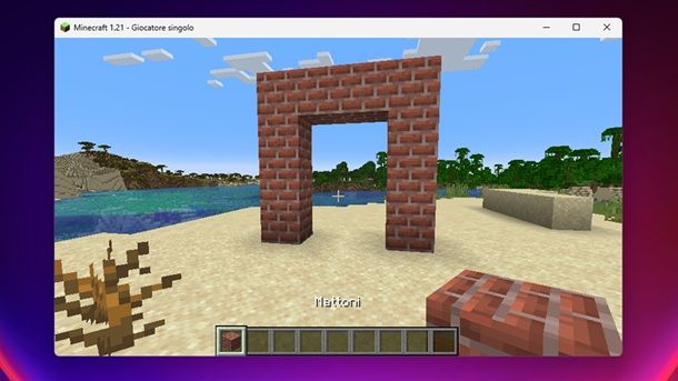 Mattoni Minecraft struttura