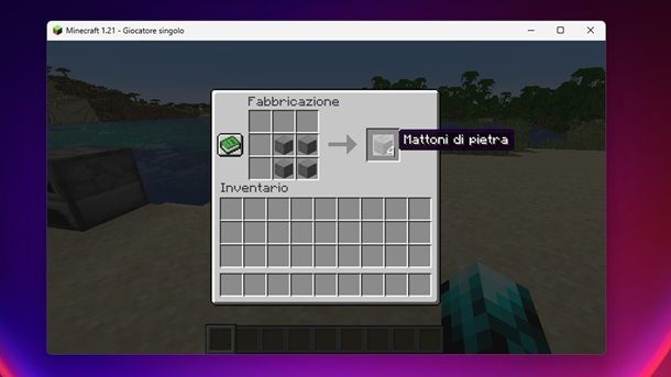 Crafting mattoni di pietra Minecraft