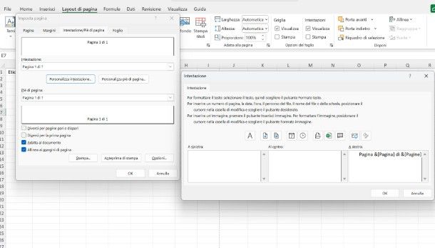 Come numerare automaticamente pagine Excel