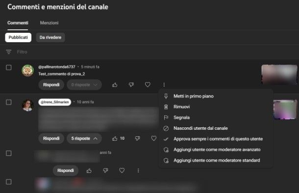 Come bannare un commento su YouTube