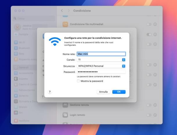 Condivisione Internet (macOS)