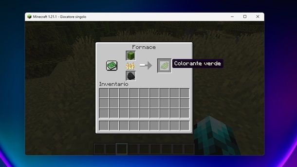 Come fare il colorante verde su Minecraft