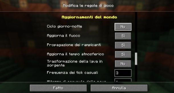 Come mettere giorno su Minecraft Java Edition