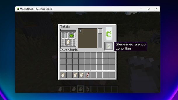 Come creare stendardo con logo su Minecraft Telaio