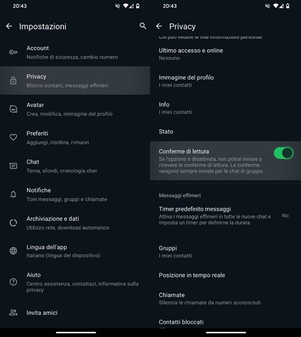 Come vedere se un messaggio è stato letto WhatsApp