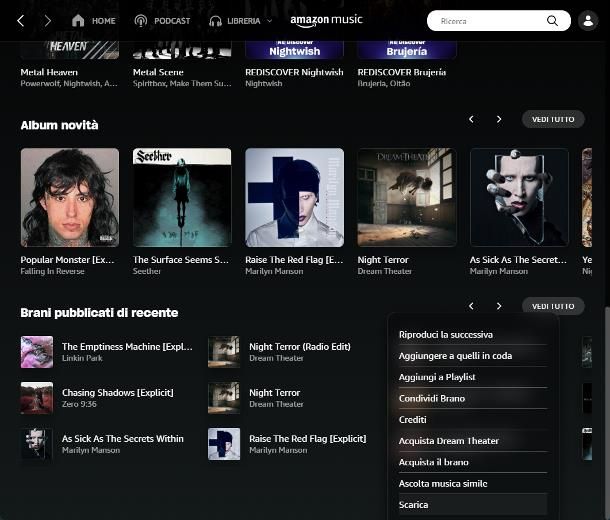 Come scaricare musica da Amazon Music sul PC