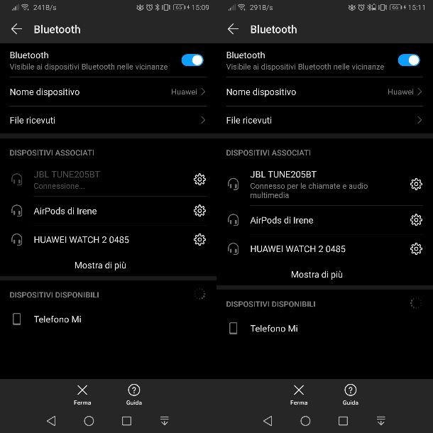 Batteria cuffie Bluetooth Android