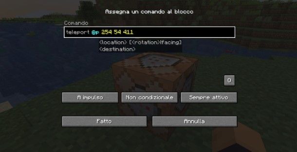 Esempi su come usare il Command Block su Minecraft