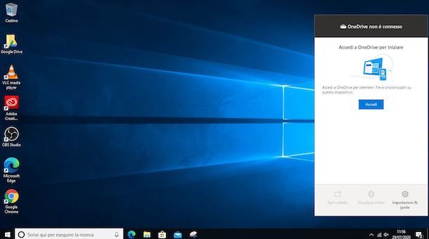 Come accedere a OneDrive da PC Windows