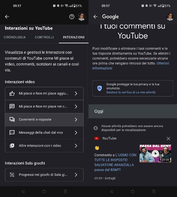 Come vedere i miei commenti su YouTube da smartphone e tablet