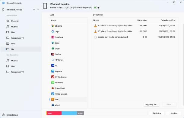 Come trasferire file da PC a iPhone