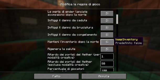 Come mettere il Keep Inventory su Minecraft Java Edition