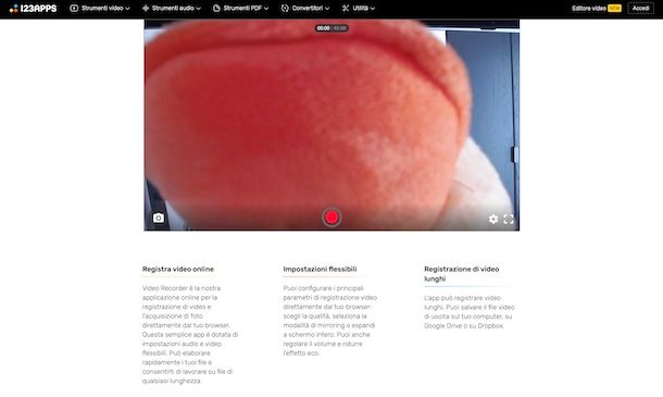 Videoregistratore di 123apps