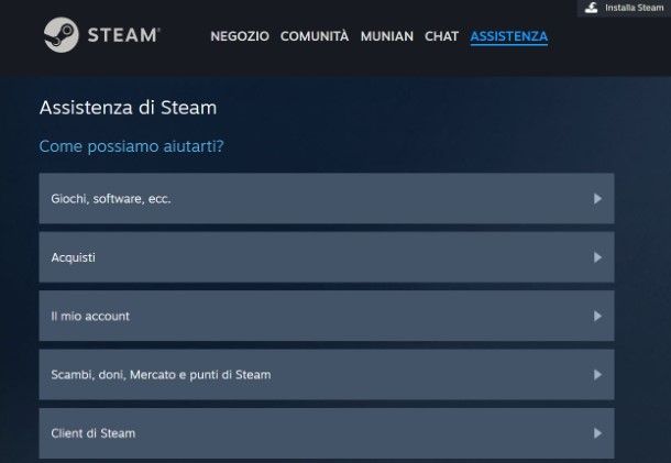 Problemi Steam