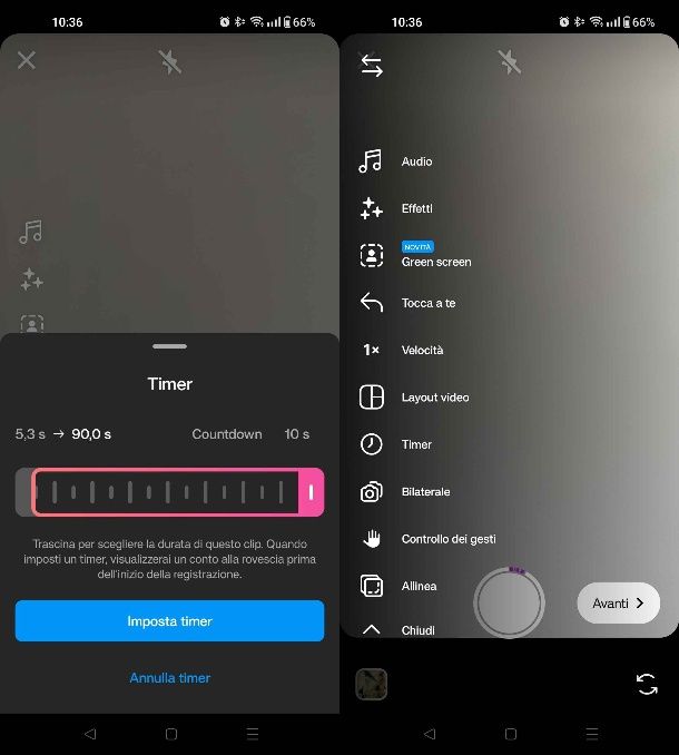 Come mettere il timer su Instagram nei Reels