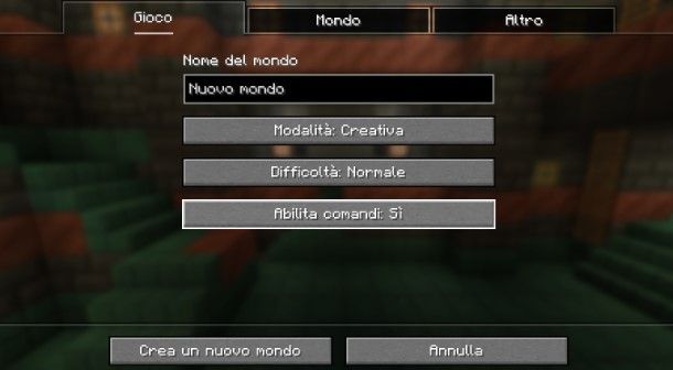 Come andare in Creativa su Minecraft Java Edition