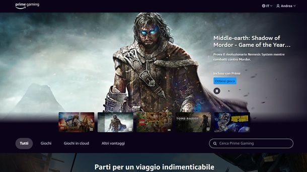 Giochi gratuiti Amazon Prime Gaming tripla AAA