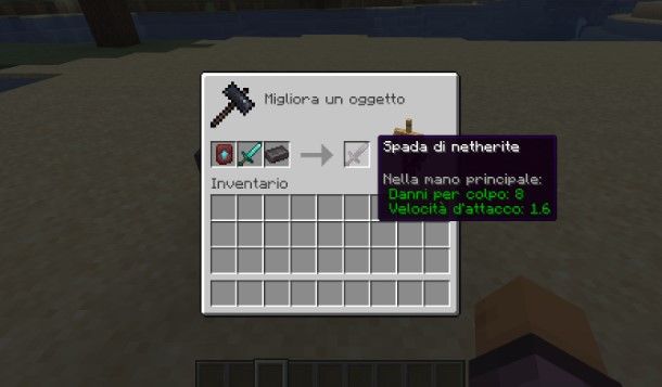 Spada di Netherite Minecraft