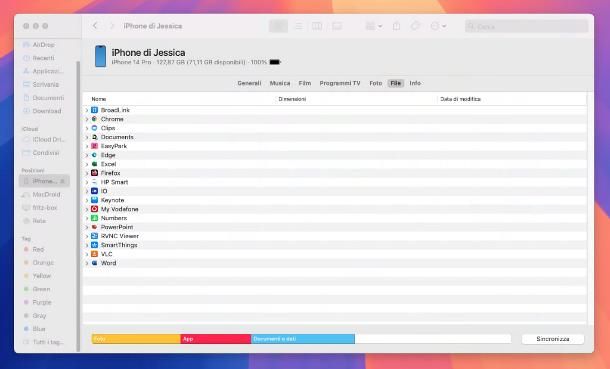 Come esplorare l'iPhone da Mac