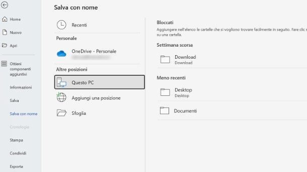 Come salvare un documento Word in una cartella