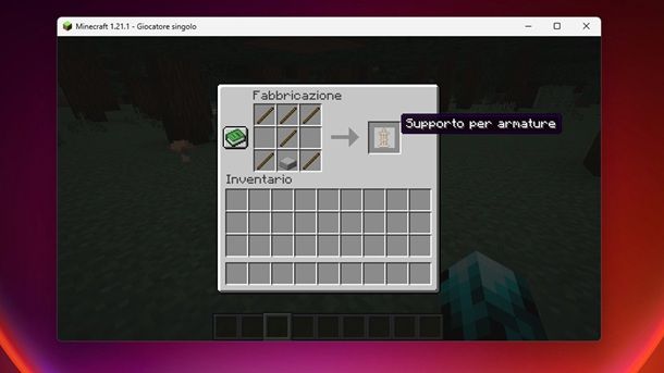 Supporto per armature Minecraft