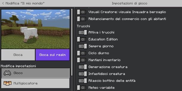 Come attivare i trucchi su Minecraft