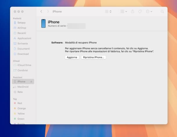 Come resettare iPhone bloccato con Mac