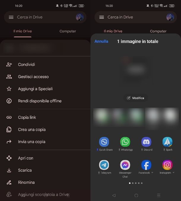 Come condividere file Google Drive su WhatsApp