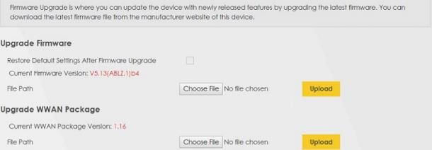 Come aggiornare il firmware del router