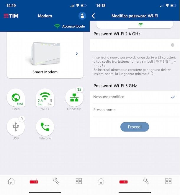 Come cambiare password WiFi