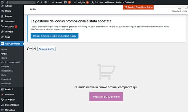 Come gestire un ecommerce con WooCommerce Ordini