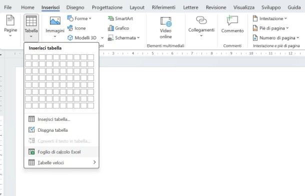 Inserire tabella Excel con formule in Word