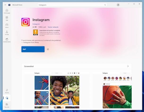 Instagram Windows