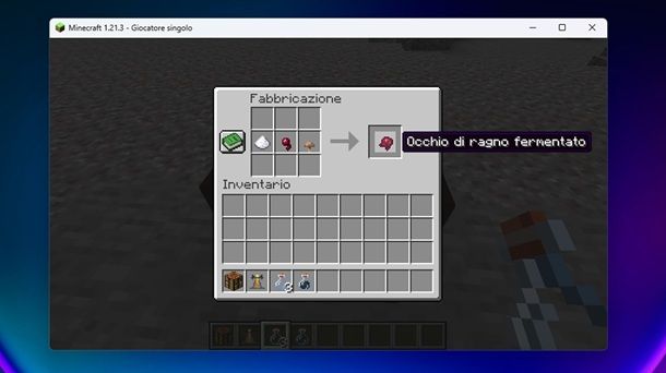 Occhio di ragno fermentato Minecraft