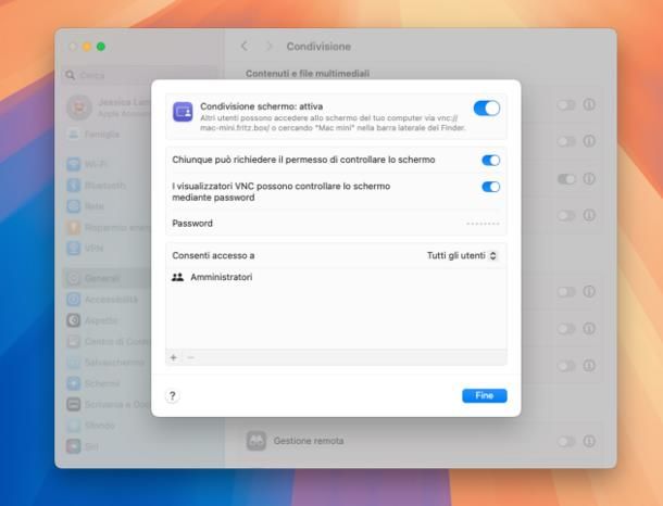 Come abilitare connessione desktop remoto su Mac