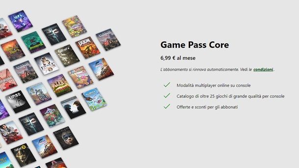 Game Pass Core Xbox