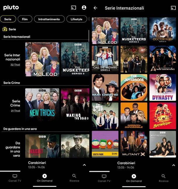 Pluto TV serie TV gratis