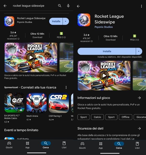 Come scaricare Rocket League su Android