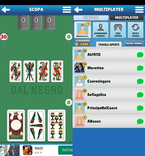 Scopa originale Dal Negro - App su Google Play
