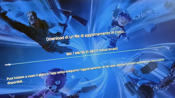 Come aggiornare Fortnite su PS5